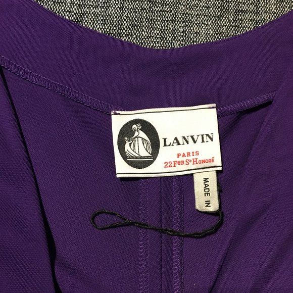 Vibrant violet Lanvin dress, FR34 (flexible), NWT - Picture 9 of 12